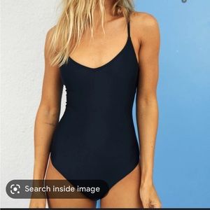 Aerie black strappy back one piece swimsuit